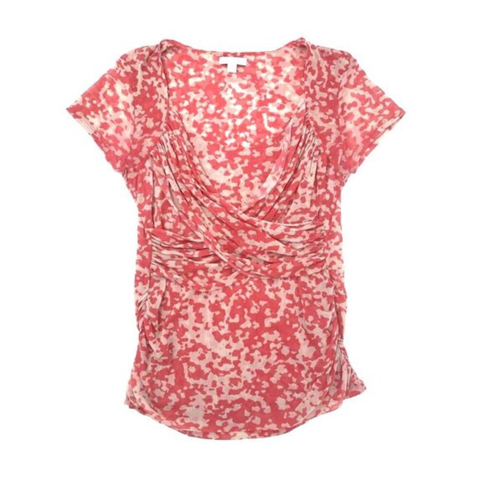 New York & Company Pink & White Camo PrintWomen's‎ Blouse Size Large